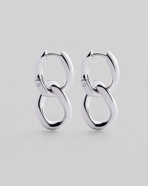 Silver earrings TWIN