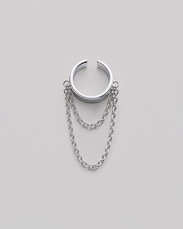 Silver single earring - cuff SERENA