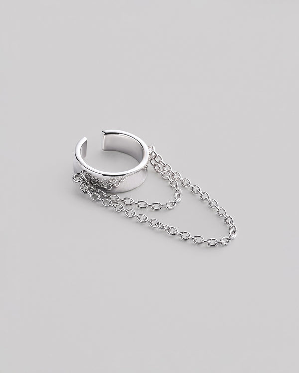 Silver single earring - cuff SERENA