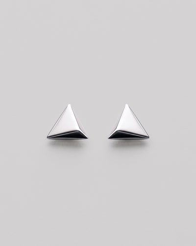 Boucles d'oreilles clous en argent PYRAMIDE