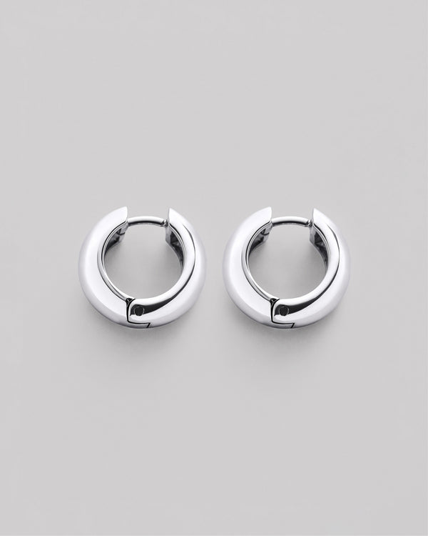 Silver hoop earrings LEVIA
