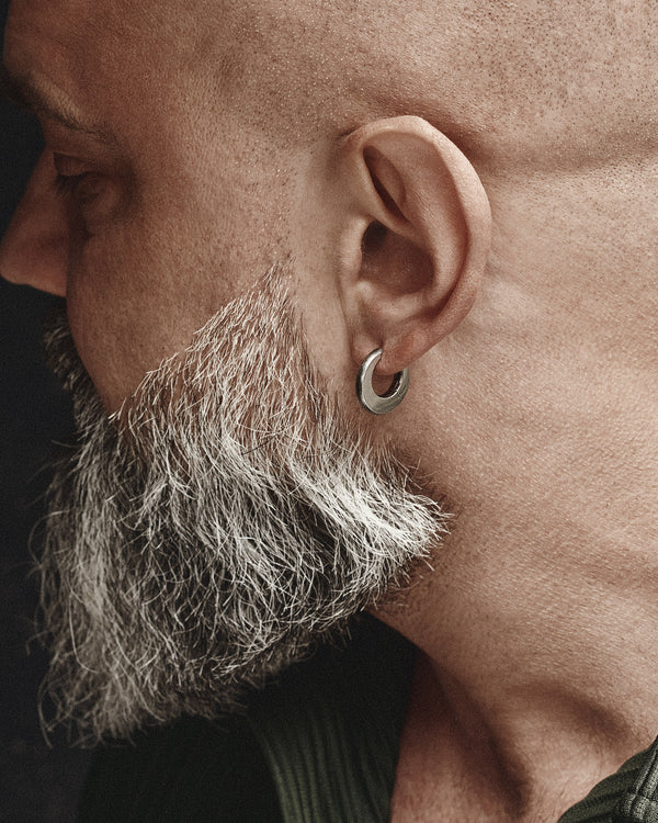 Silver single earring LUNNITSA