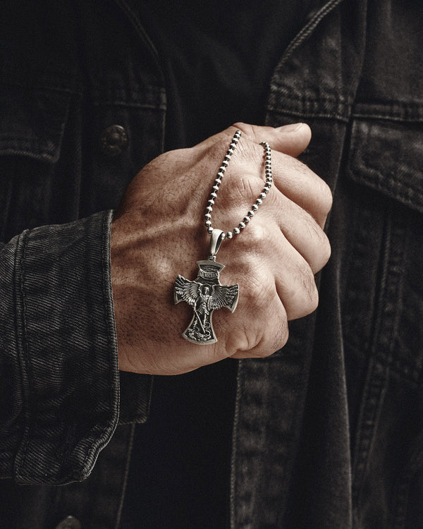 Silver cross ST. ARCHANGEL MICHAEL