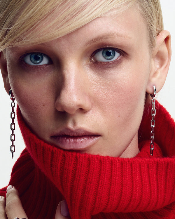 Boucles d'oreilles en argent CHAÎNE