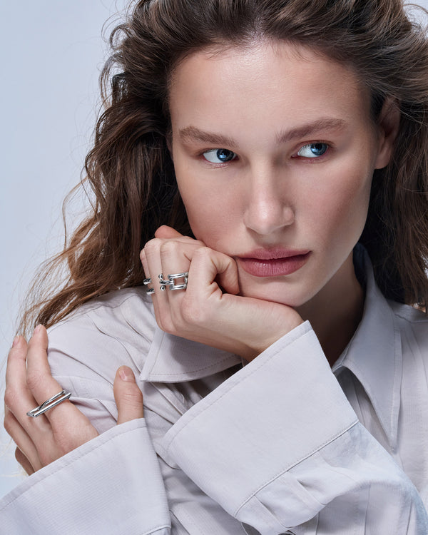 Bague en argent FRAME