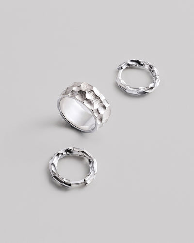 Silver ring CRATERS