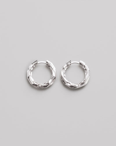 Boucles d'oreilles créoles en argent CRATERES
