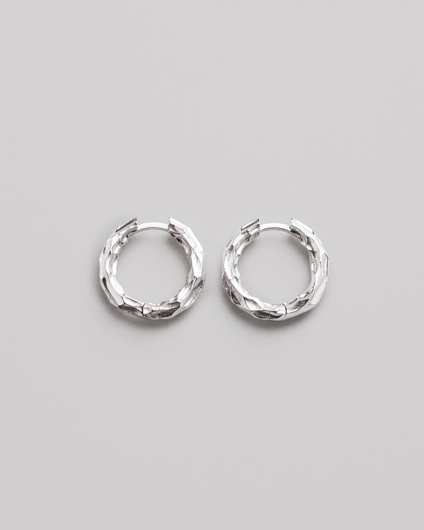 Boucles d'oreilles créoles en argent CRATERES