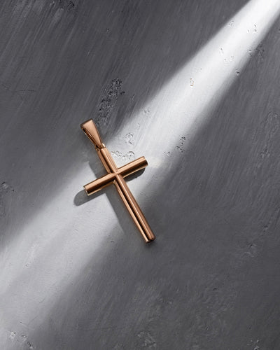14k rose gold cross ANBETUNG