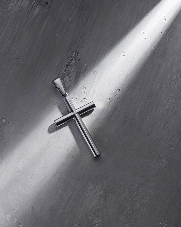 14k Weißgold Kreuz ANBETUNG