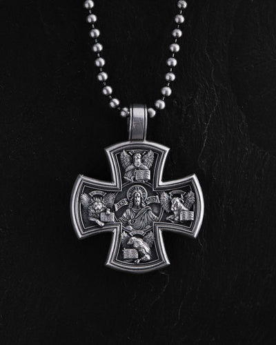Silver cross MARK LUKE JOHN FOUR EVANGELISTS