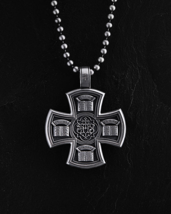 Silver cross MARK LUKE JOHN FOUR EVANGELISTS