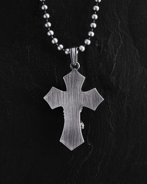 Croix d'argent SAUVEUR CHRIST JÉSUS