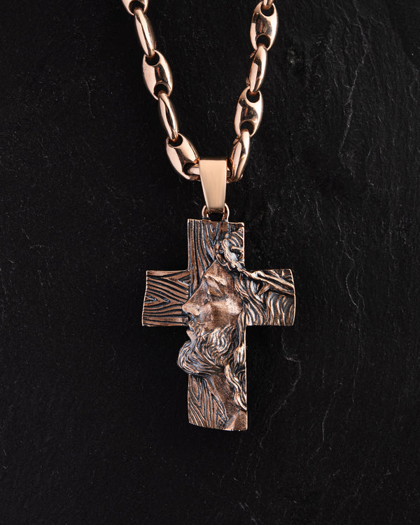 14k rose gold cross THE FACE OF FAITH