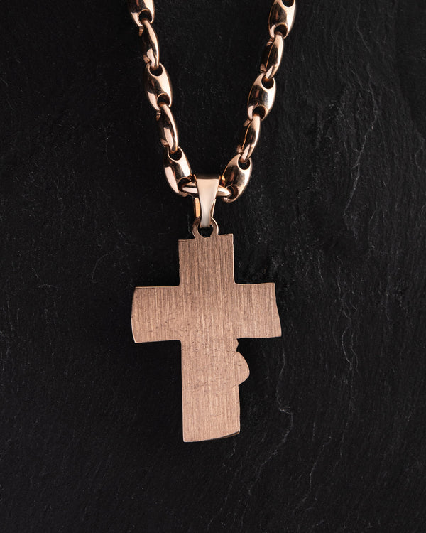 14k rose gold cross THE FACE OF FAITH