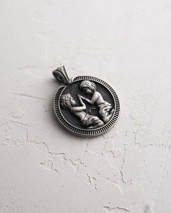 Pendentif en argent signe du zodiaque - GÉMEAUX