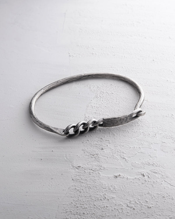 Silver bangle AUSDAUER