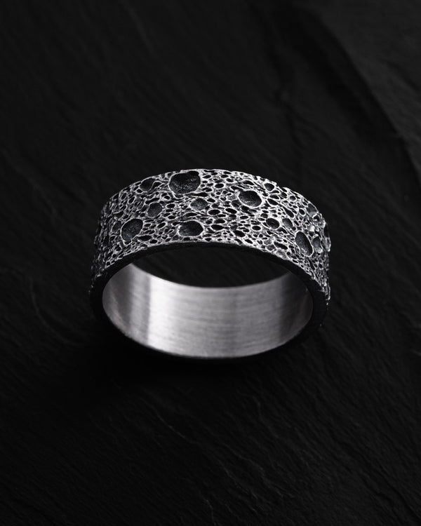 Bague en argent SURFACE DE LA LUNE