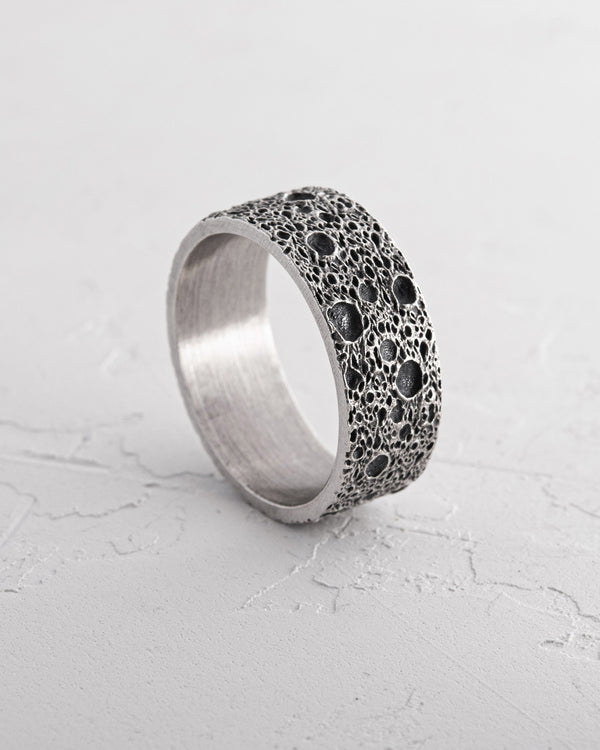 Bague en argent SURFACE DE LA LUNE