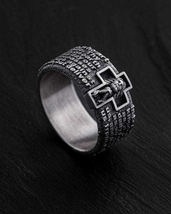 Bague en argent PRIÈRE NOTRE PÈRE
