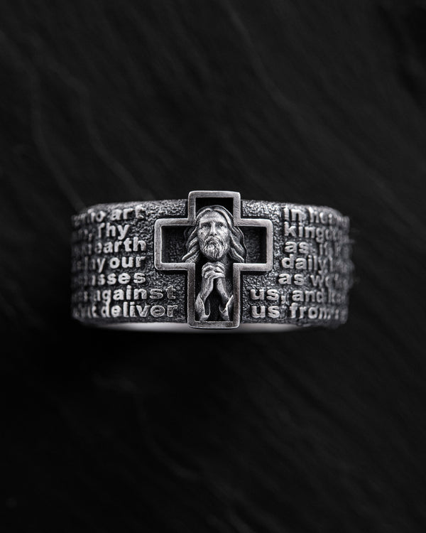 Bague en argent PRIÈRE NOTRE PÈRE