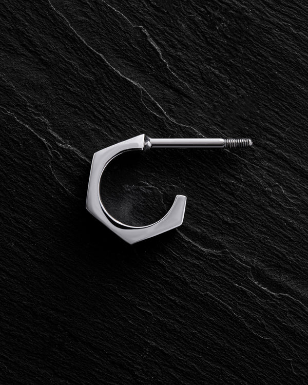 Orecchino singolo in oro bianco 14k BORDI