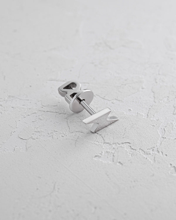 Orecchino singolo in oro bianco 14k LIGHTNING