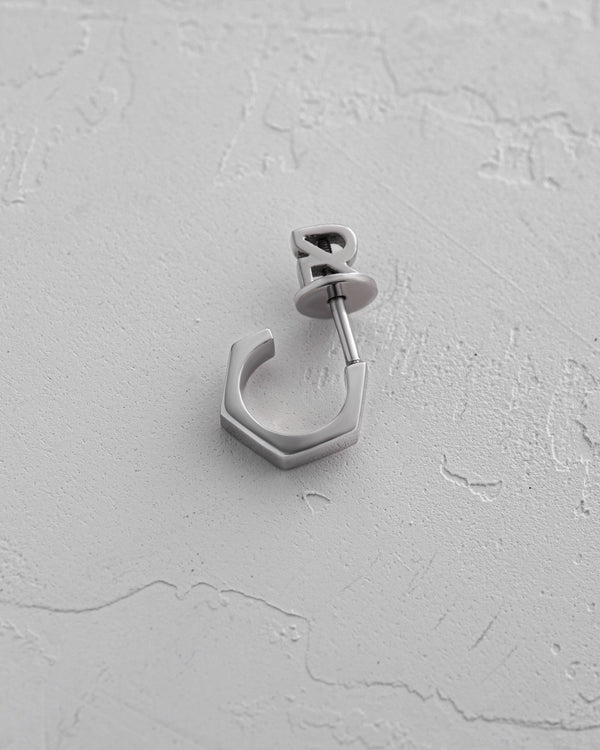 Orecchino singolo in oro bianco 14k BORDI