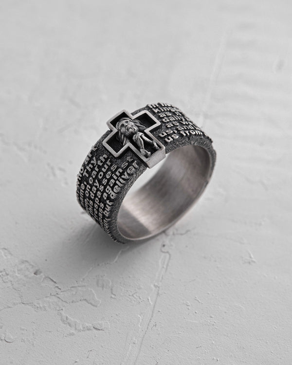 Bague en argent PRIÈRE NOTRE PÈRE