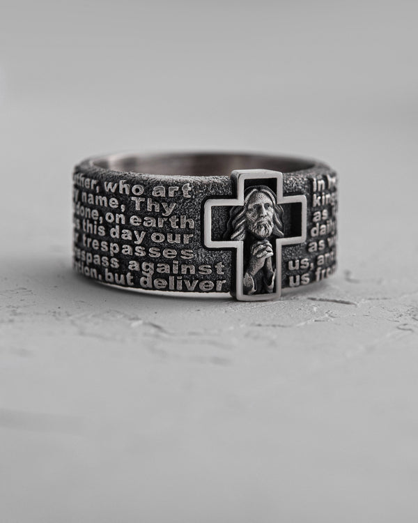 Bague en argent PRIÈRE NOTRE PÈRE