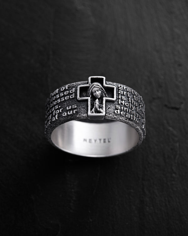 Anello in argento PREGHIERA ALL'AVE MARIA