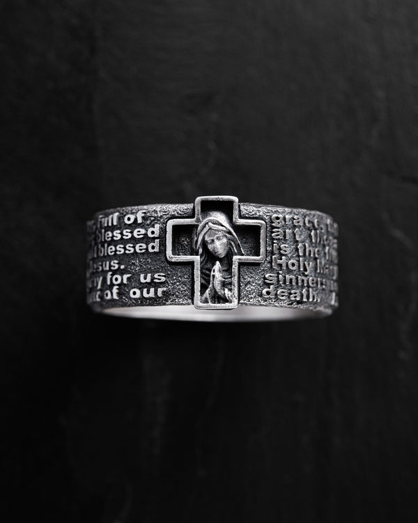 Anello in argento PREGHIERA ALL'AVE MARIA