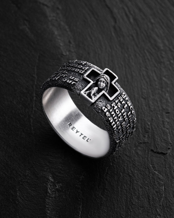 Anello in argento PREGHIERA ALL'AVE MARIA