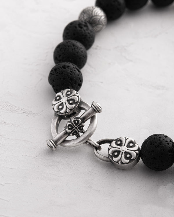 Herrenarmband JAPANISCHER KOI-KARPF UND WELLEN (Lava)