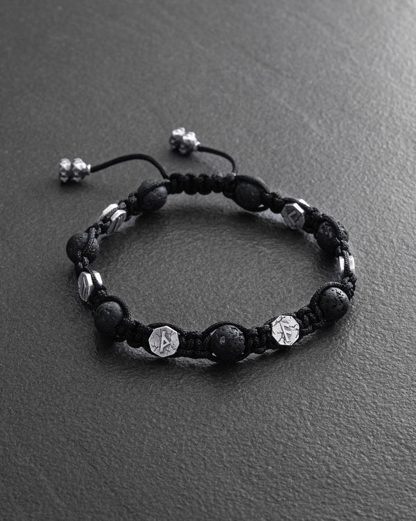 Men's bracelet RUNES (lava)