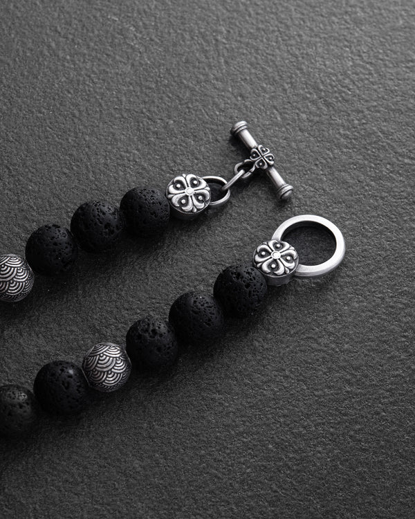 Herrenarmband JAPANISCHER KOI-KARPF UND WELLEN (Lava)