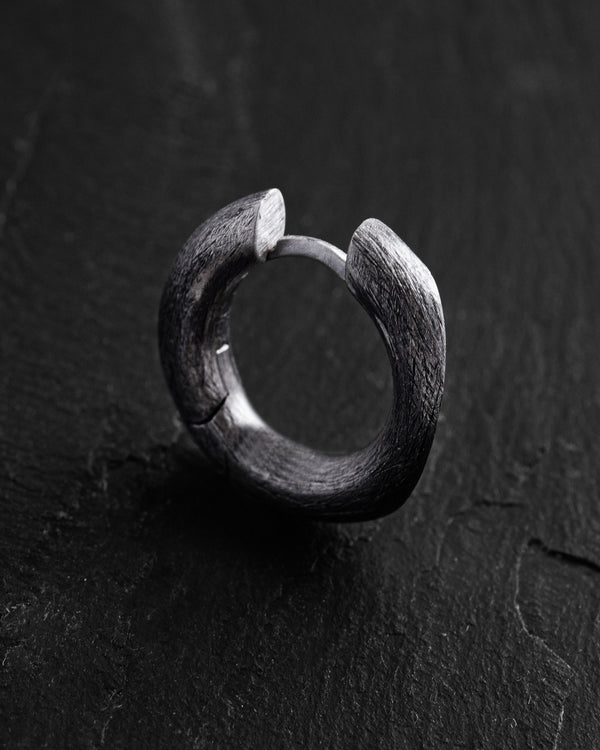 Boucle d'oreille simple en argent MIRROR
