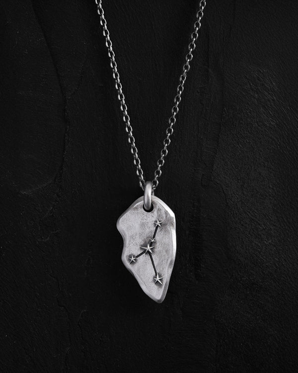 Silver pendant CANCER CONSTELLATION on a chain