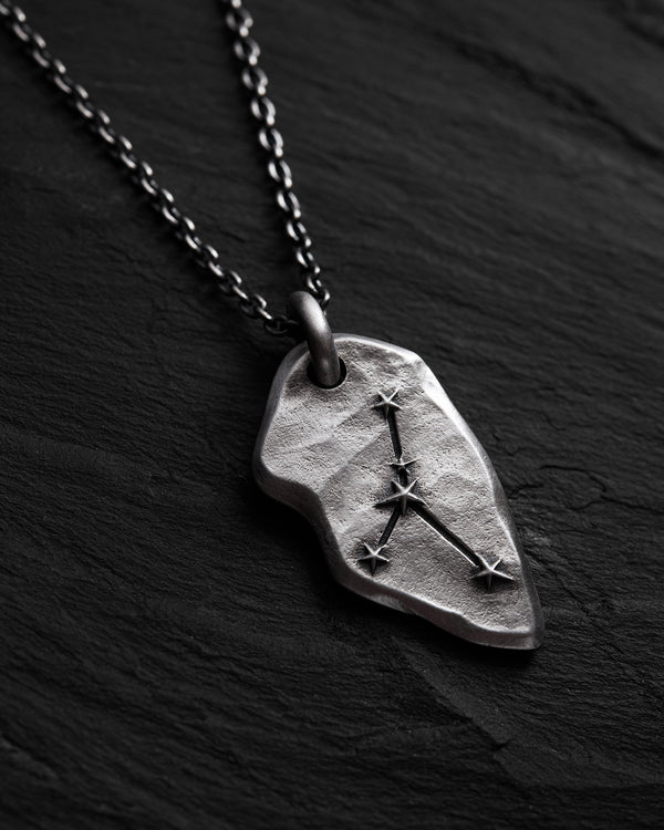 Silver pendant CANCER CONSTELLATION on a chain
