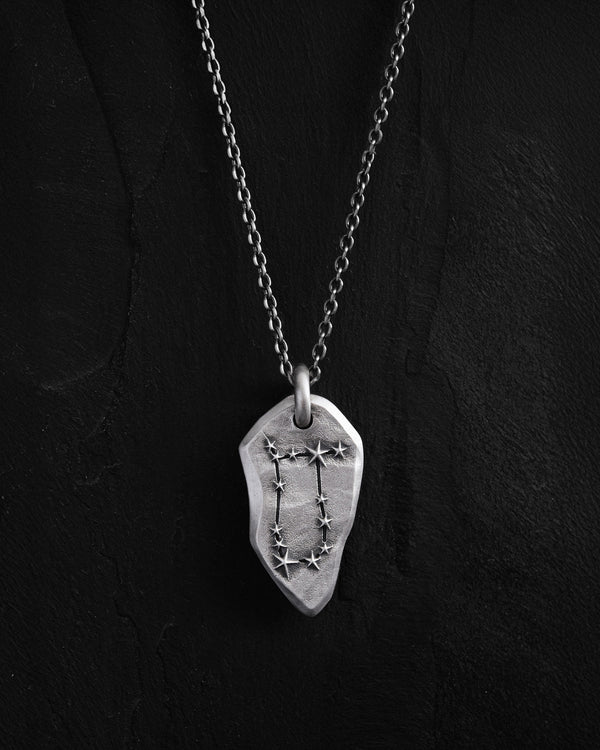 Silver pendant GEMINI CONSTELLATION on a chain