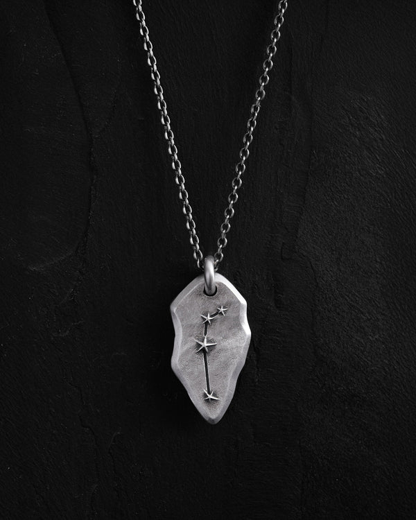 Silver pendant ARIES CONSTELLATION on a chain