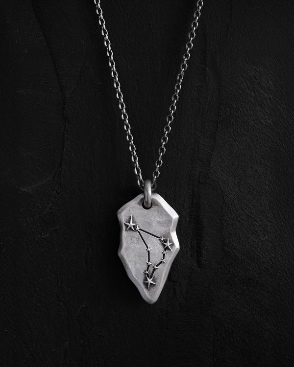 Silver pendant CAPRICORN CONSTELLATION on a chain