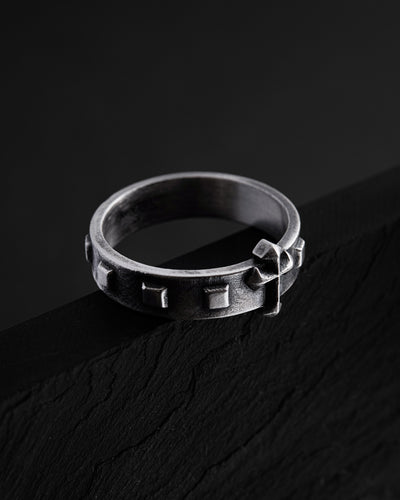 Silver ring ROSARIUM