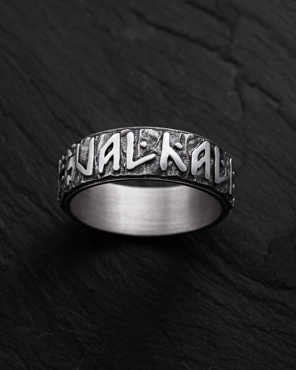 Silver ring VALHALL AWAITS ME