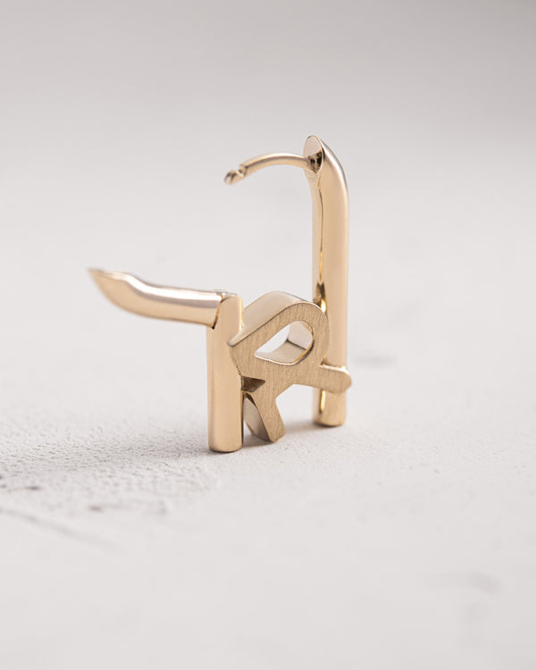 Single earring REYTEL (14k yellow gold)