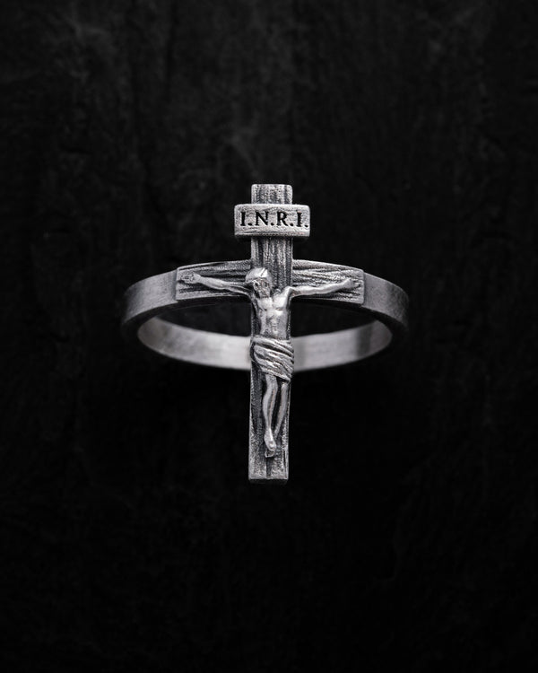 Anello in argento GESÙ CROCIFISSO INRI