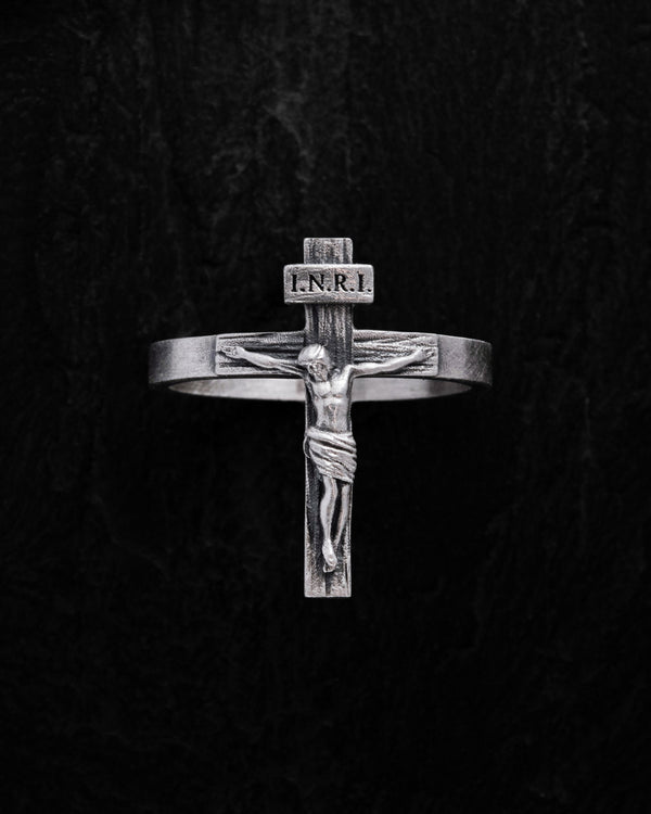 Anello in argento GESÙ CROCIFISSO INRI