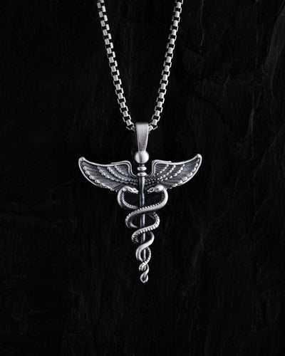 Silver pendant CADUCEUS