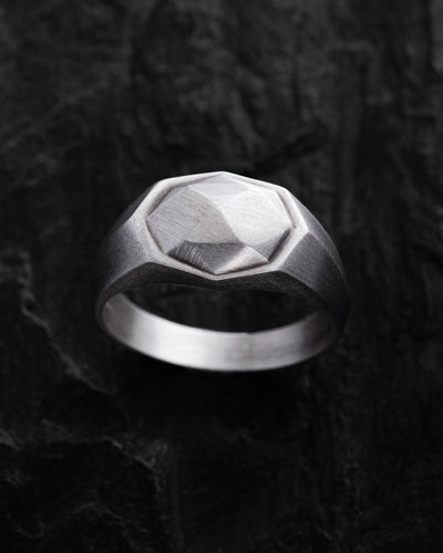 Anello in argento METEORITE