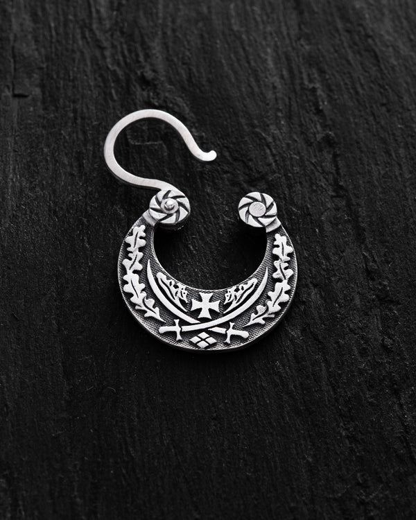 Monoorecchino in argento SCIABOLE